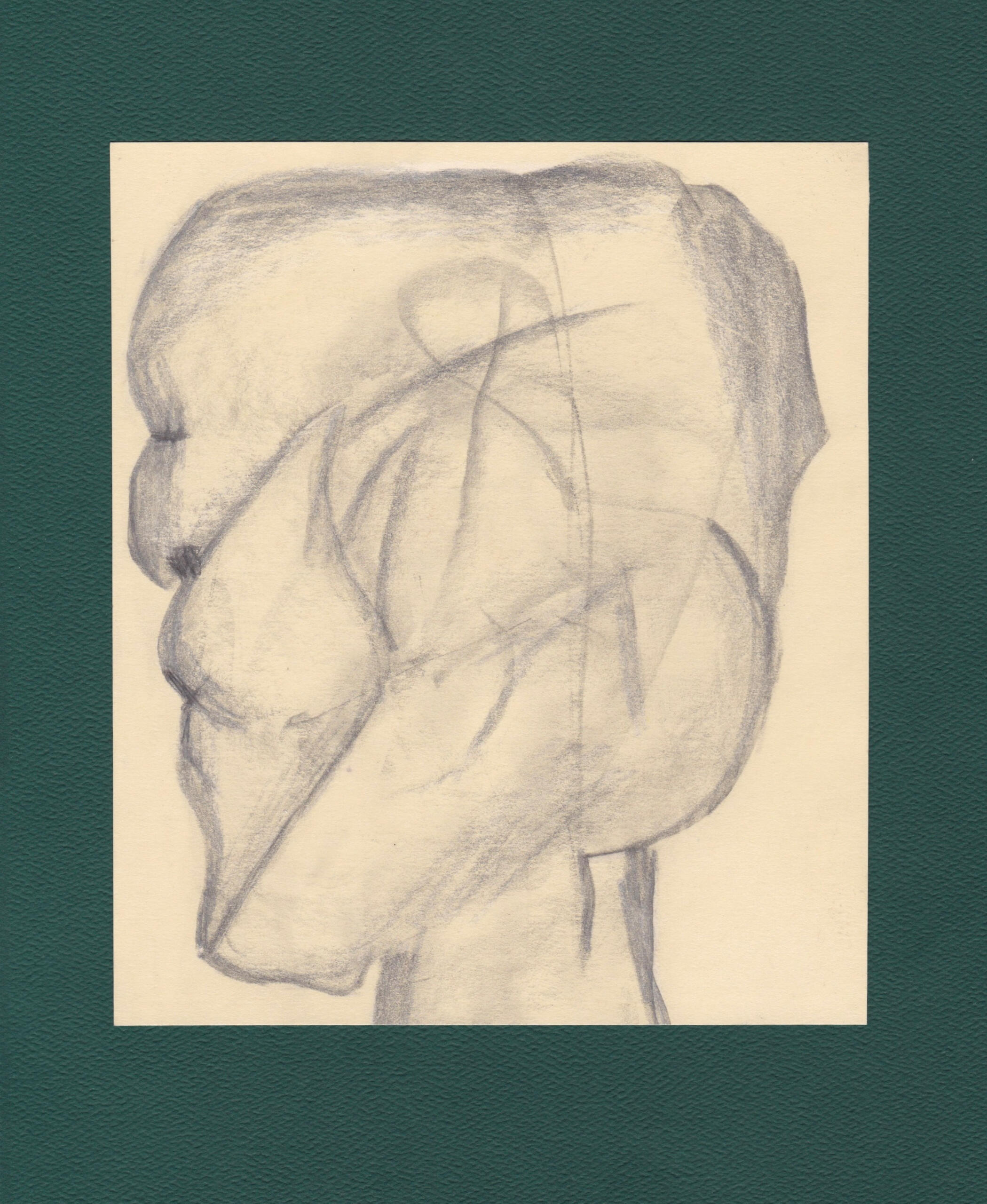 "Neglected by Evolution. Homo Pneumatus." Graphite and wax on manila paper. 2024.