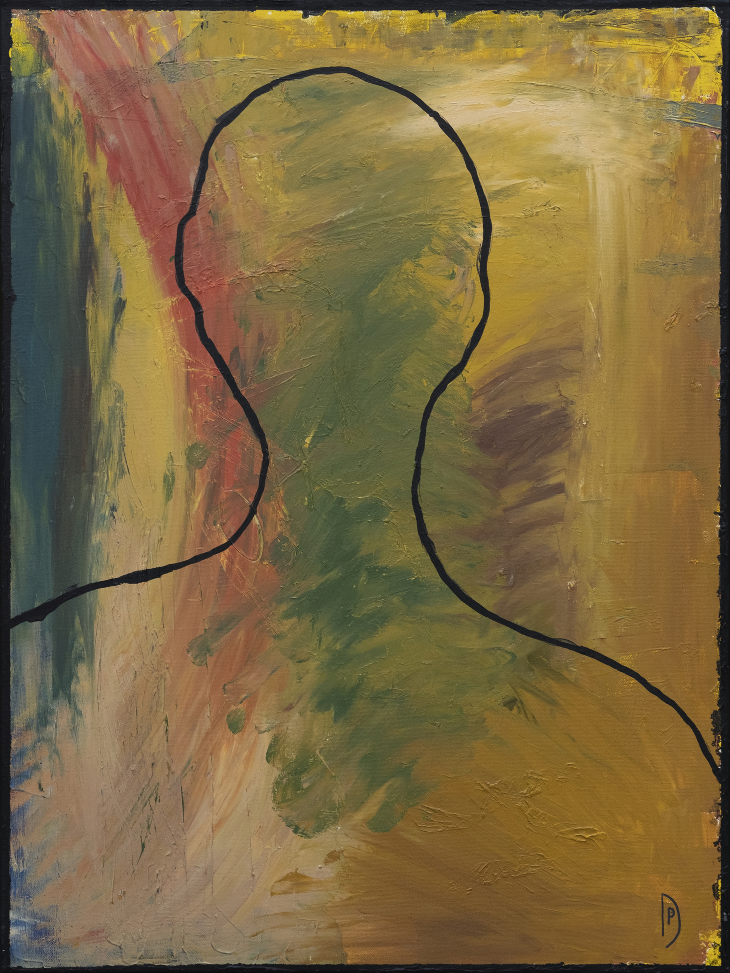 "Neglected by. Visibility. Hidden Place" Acrylic and oil on canvas, 2021 31.5 × 23.6 in (80 × 60 cm)