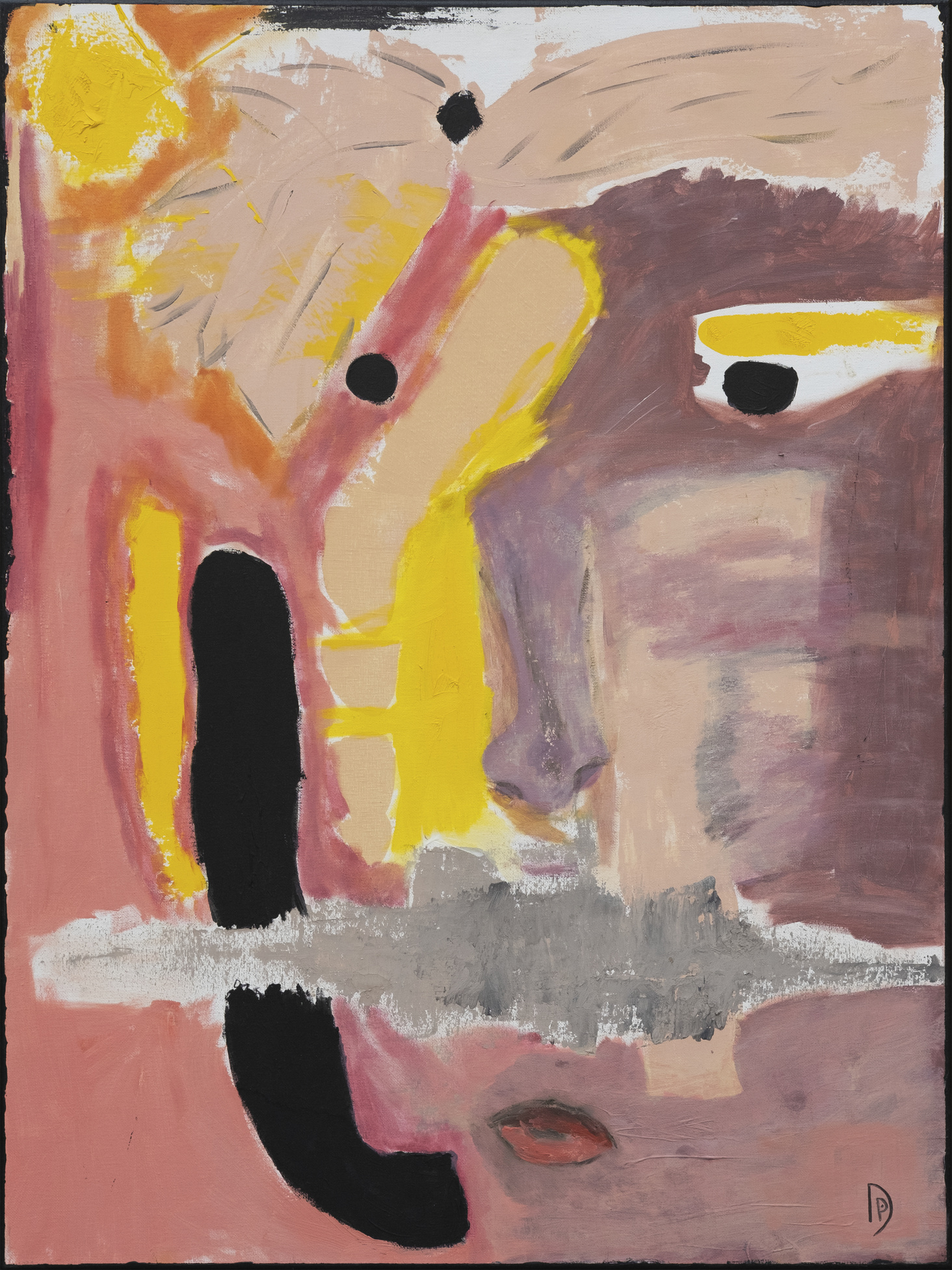 "Neglected by. Visibility. Tulpa of Containment" Acrylic and oil on canvas, 2021 31.5 × 23.6 in (80 × 60 cm)